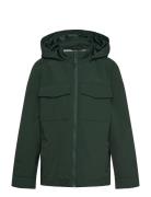 Hooded Water-Repellent Parka Green Mango