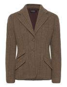 Wool-Blend Herringb Tweed Blazer Brown Lauren Ralph Lauren