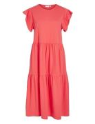 Visummer S/S Midi Dress - Noos Red Vila