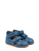 Starters™ Two Velcro Sandal Blue Pom Pom