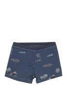 Swim Trunks, Aop Navy Color Kids