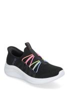 Girls Ultra Flex 3.0 Bungee Fun Black Skechers