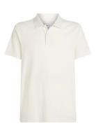 Towelling Polo White Calvin Klein