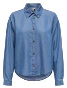 Onlcharis Life Ls Shirt Cc Wvn Blue ONLY