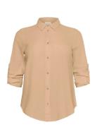 Kcnana Shirt Beige Kaffe Curve