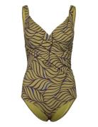 Rivero Wirefree Covering T-Shirt Swimsuit Green Femilet