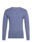 Cotton Cable C-Neck Blue GANT