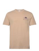 Reg Archive Shield Emb Ss T-Shirt Beige GANT