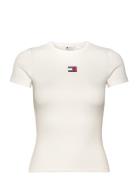 Tjw Slim Badge Rib Tee Cream Tommy Jeans
