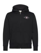 Graphic Fullzip Hoodie Black GANT