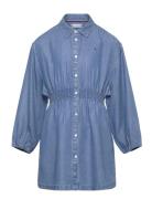 Chambray Shirt Dress Ls Blue Tommy Hilfiger