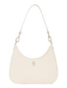Th Logotape Shoulder Bag Cream Tommy Hilfiger