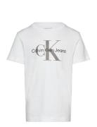 Ck Monogram Ss T-Shirt White Calvin Klein