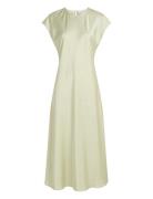 Matte Shine Satin Sheath Dress Green Calvin Klein