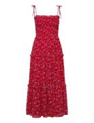 Tjw Aop Chiffon Maxi Dress Ext Red Tommy Jeans