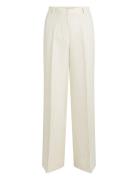Viscose Linen Wide Leg Pants White Tommy Hilfiger