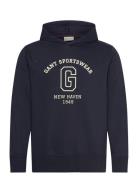 Graphic Sweat Hoodie Navy GANT