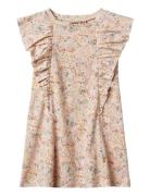 Jersey Dress Ruffle Shirley Beige Wheat
