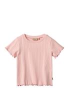 Rib T-Shirt S/S Irene Pink Wheat
