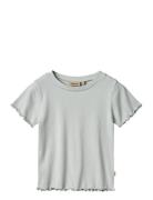 Rib T-Shirt S/S Irene Blue Wheat