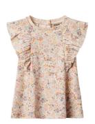 Jersey Dress Ruffle Shirley Beige Wheat