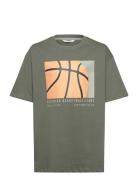 Printed Cotton-Blend T-Shirt Khaki Mango