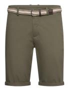 Superflex Chino Shorts W. Belt Khaki Lindbergh