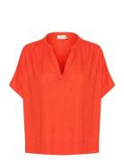 Kamilia Wing Sl Blouse Orange Kaffe
