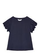 Short-Sleeved Cotton T-Shirt Navy Mango