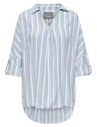 Carcaro 3/4 Linen Bl Tunic Pnt Blue ONLY Carmakoma