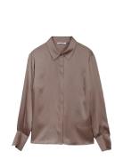 Long Sleeve Blouse, Pasia Brown Ivo Nikkolo