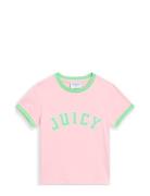 Collegiate Ringer T-Shirt Pink Juicy Couture