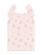 Classic Print Rib Top Pink Gugguu