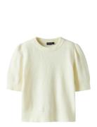 Nlflodet Ss Short Puff Knit Cream LMTD