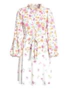 Vielma O-Neck L/S Short Dress/Ln White Vila