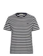 Reg Striped Shield Ss T-Shirt Blue GANT