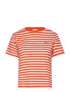 Reg Striped Shield Ss T-Shirt Orange GANT