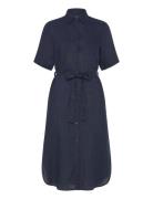 Reg Linen Ss Shirt Dress Navy GANT