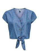 Onlbea Siesta Ss Knot Dnm Shirt Bj Blue ONLY