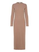 Daniela Rib Dress Beige Once Untold