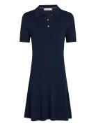 Rib Button F&F Polo Swt Dress Navy Tommy Hilfiger
