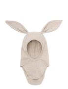 Balaclava Ears Cotton Rib Cream Huttelihut