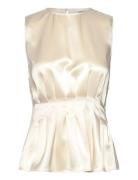 Lova High Neck Pleated Top Gold Malina