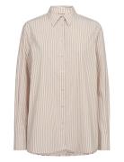 Mmelinda Leafy Stripe Shirt Blue MOS MOSH