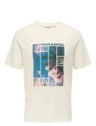 Onsmagdy Life Reg Photoprint Ss Tee Cream ONLY & SONS