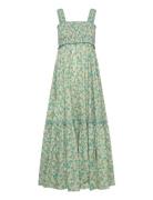 Cotton Party Strap Dress Green By Ti Mo