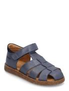 Sandals - Flat - Closed Toe - Blue ANGULUS