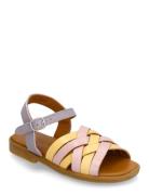 Sandals - Flat - Open Toe - Op Patterned ANGULUS