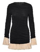 Mini Ruched Ls Dress Black ROTATE Birger Christensen