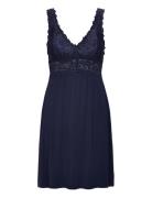 Nora Lace Slip Dress Navy Hunkemöller